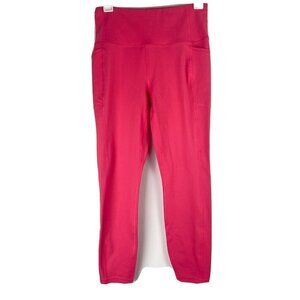 RBX Womens Leggings Size M Pink High Rise Side Pocket Ankle Barbiecore